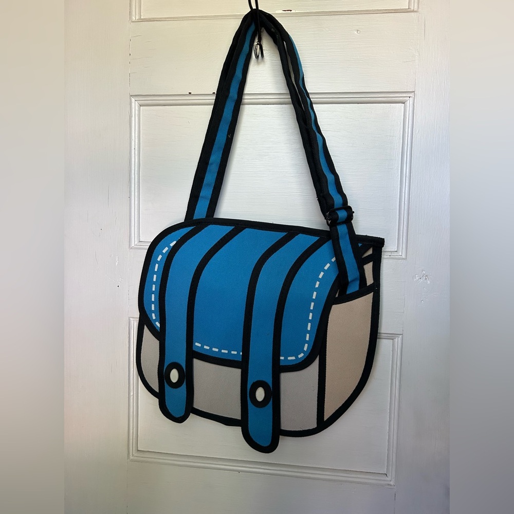 2D Blue and Gray Unisex Bag